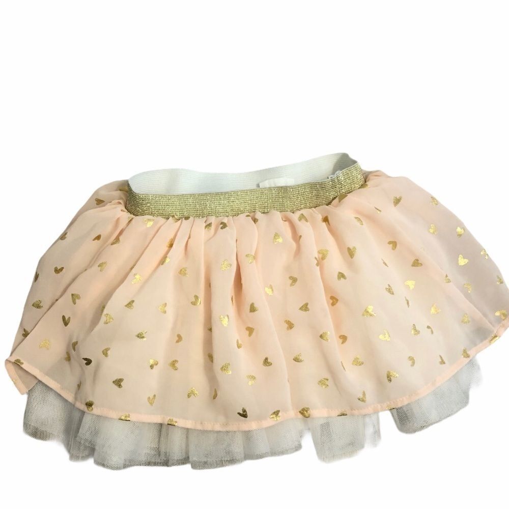 Blush pink and gold baby girl 18mo tutu skirt